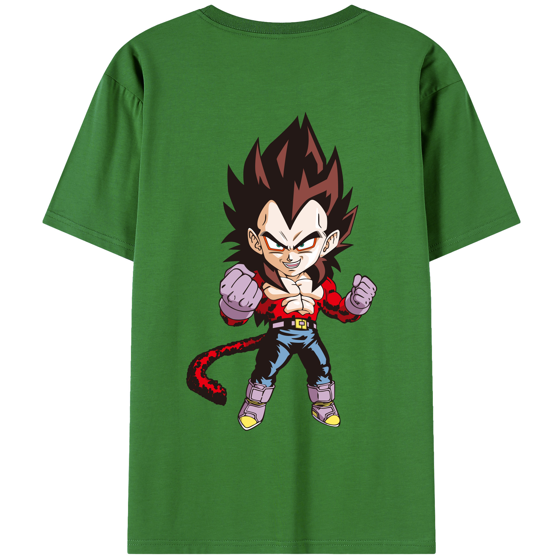 （画像用） ドラゴンボール ベジータ四世（Bejīta Yonsei）DRAGON BALL Vegeta IV レディース半袖Tシャツ(バックプリント)